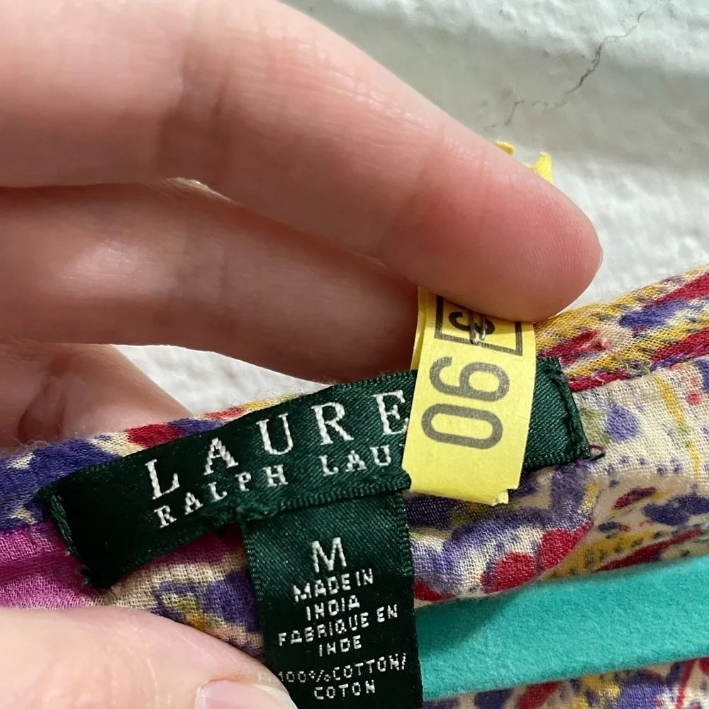 Ralph Lauren Purple Paisley Blouse